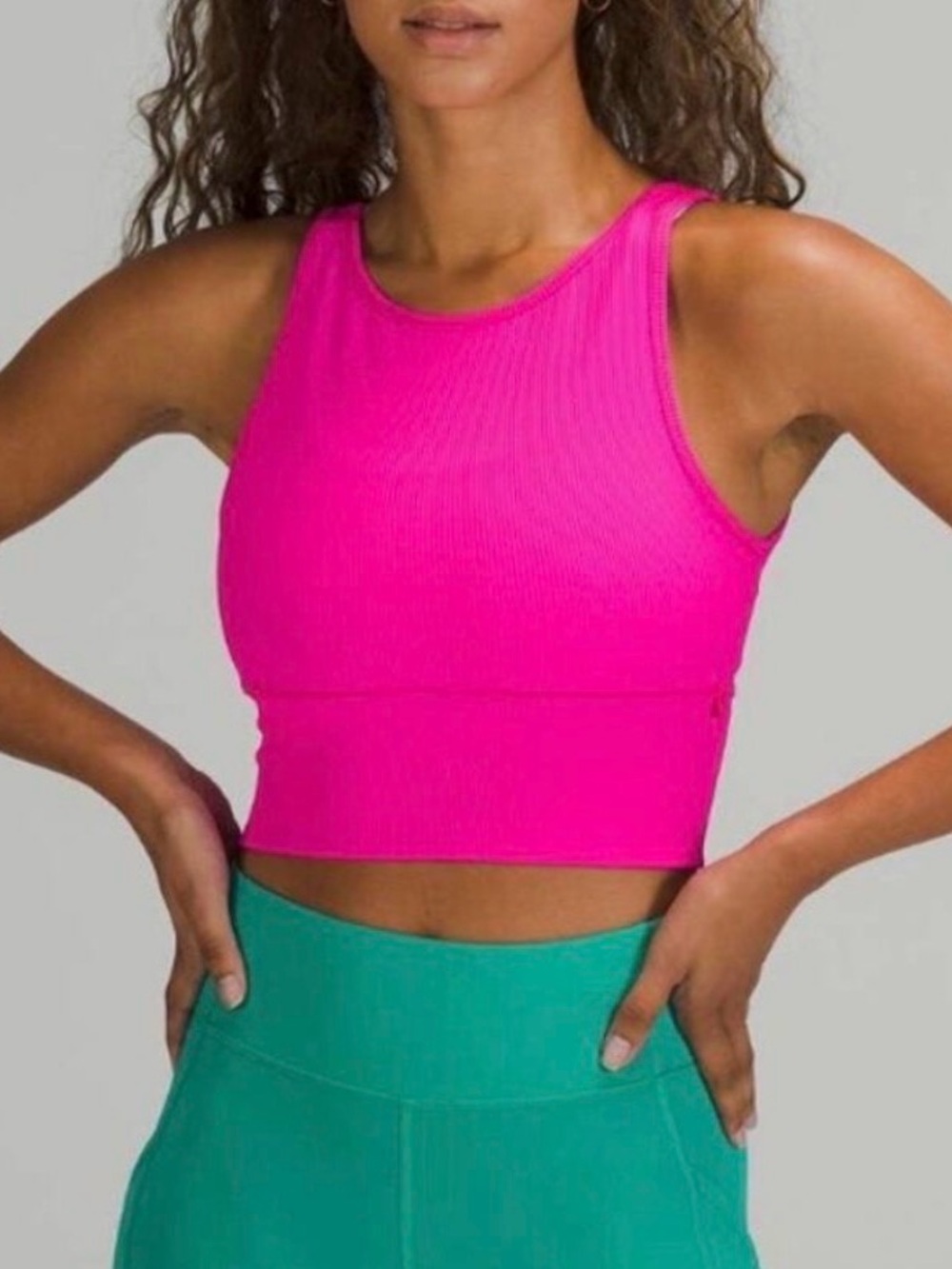 Lululemon Ribbed Hot Pink Tank Top